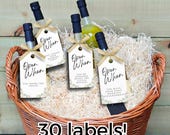 Open When Wine Labels, Engagement Gift Tags, Wedding Planning Milestones, Printable Wine Labels for Couples, Unique Gift Idea for Couples