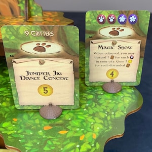 Novo tamanho maior! Porta-cartões Everdell Acorn Event (conjunto de 6)