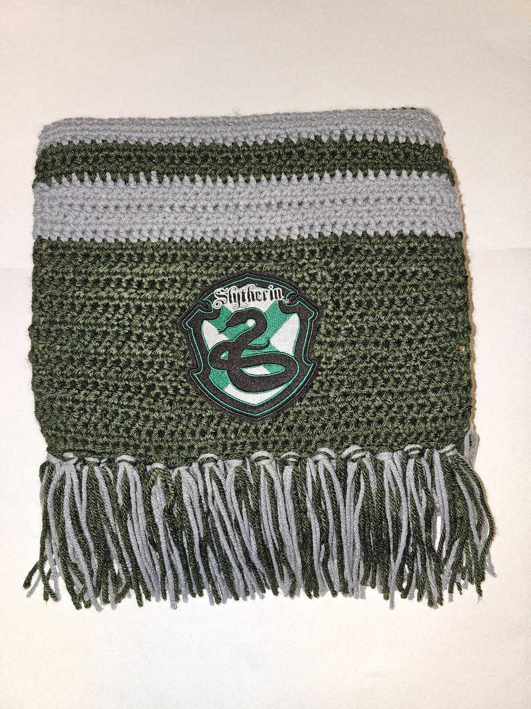 Crochet Slytherin Scarf Harry Potter Etsy