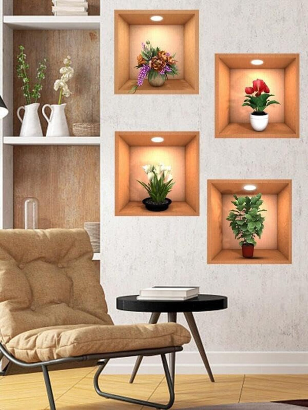 Elite 3D Wall Decor Stickers set of 4 Luxury Meets Etsy