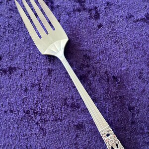CORONATION Community Silverplate by Oneida - Vintage (1936) - 1 Meat Serving Fork - made in USA