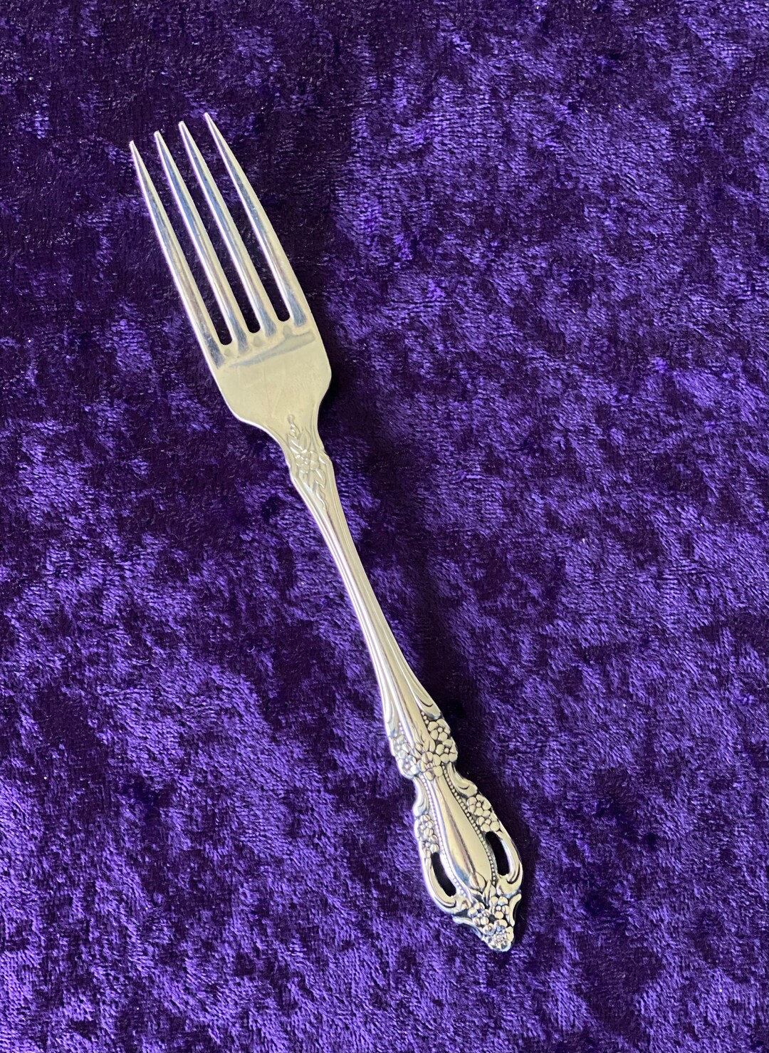 RAPHAEL Distinction Deluxe Stainless by Oneida Vintage Glossy Flatware 1 Dinner Fork Etsy