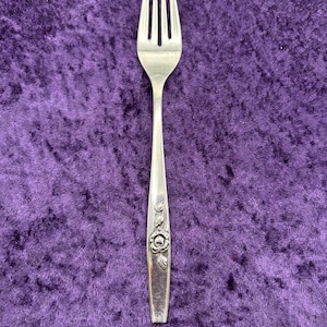 OUR ROSE by Oneida Stainless Vintage Flatware - 1 Dinner Fork - made in USA