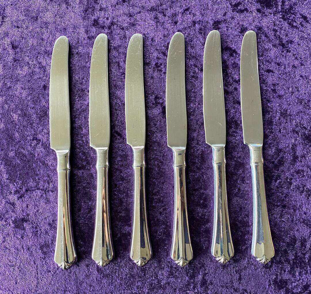 JUILLIARD Oneida Vintage Flatware 6 Dinner Knives Etsy