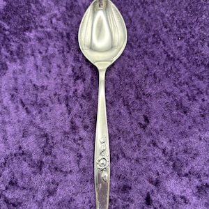 OUR ROSE by Oneida Stainless Vintage Flatware - 1 Place / Oval Soup Spoon - made in USA