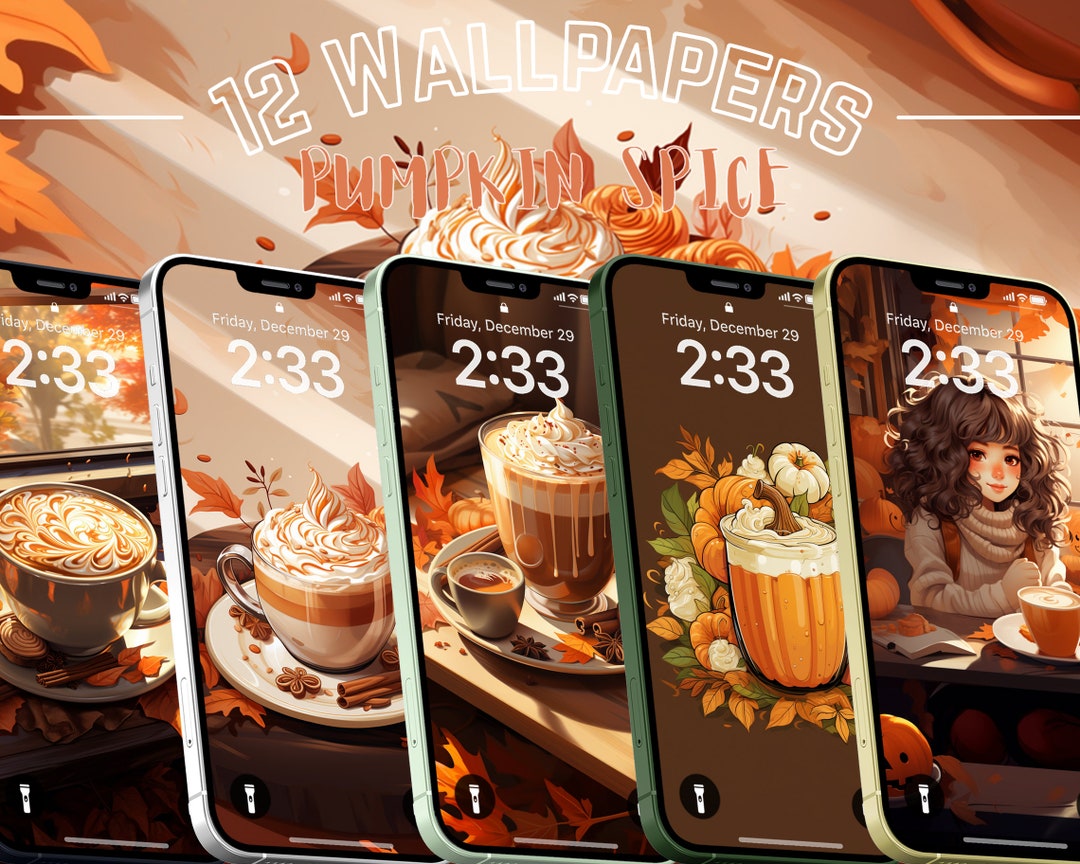 12 Fall Coffee Pumpkin Spice Wallpapers, iPhone Wallpaper, Smartphone