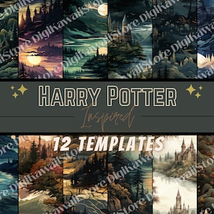 Wizard Pattern Digital Paper, seamless pattern, wizard junk journal, magic background, wizard school, magic wand, wizard world, witch paper