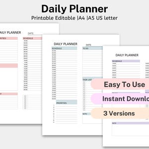 24 Hour Daily Planner Printable, Hourly Planner, Military Time Plan, Time Blocking Template, Work Day Schedule, Hourly Planner, Time Box PDF