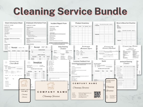 Cleaning Service Proposal Forms, Cleaning Business Forms, Printable Cleaning Contract, House Cleaning Checklist, Commercial Cleaning Intake