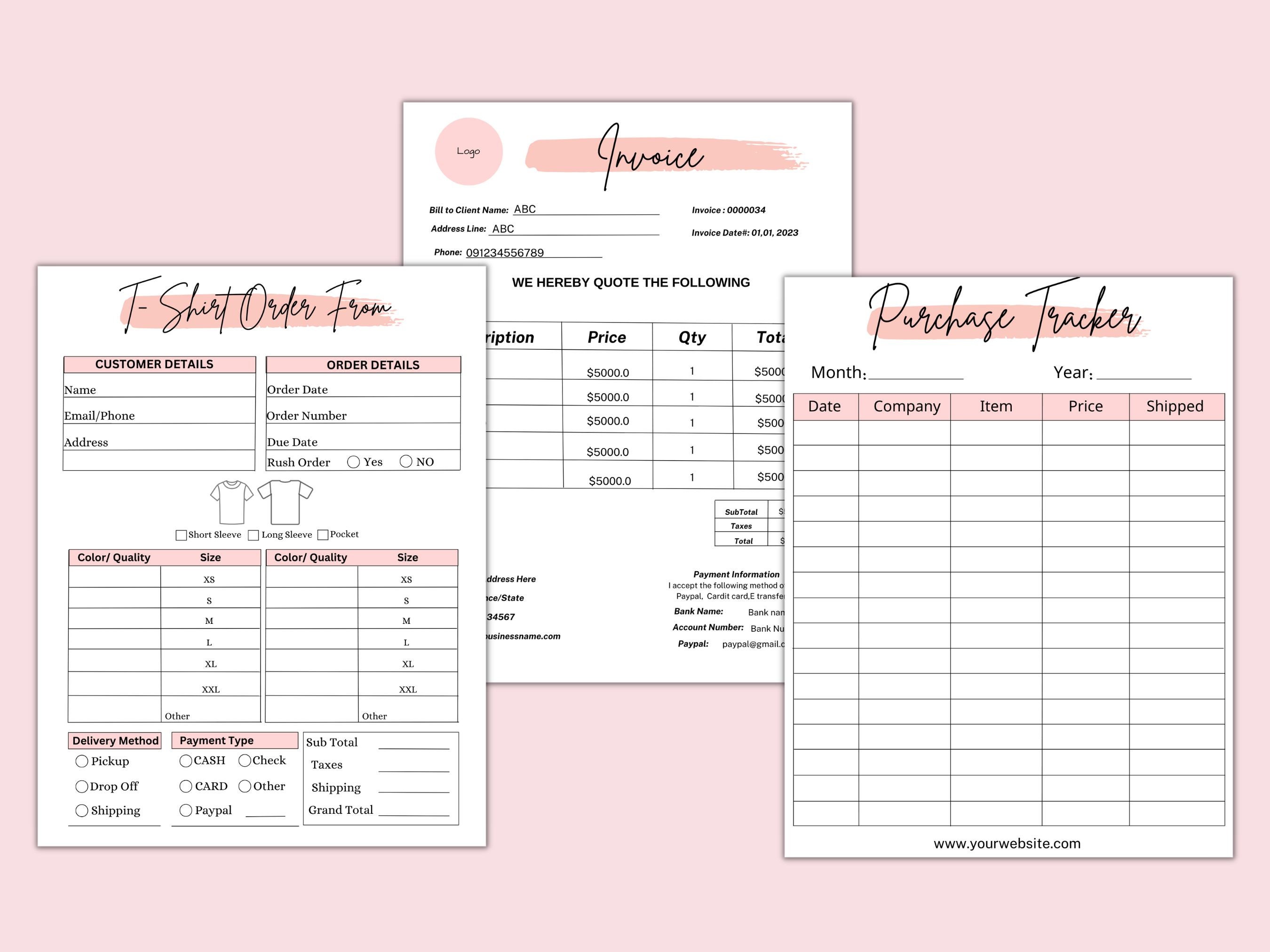 Craft Show Templates Bundle, Editable Small Business Sign Bundle, Order ...