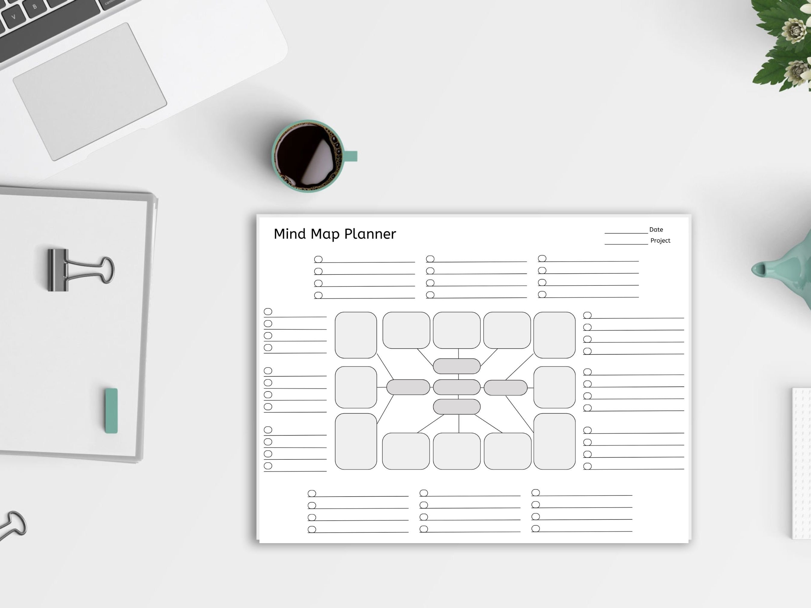 Mind Map Template, Concept Map Planner, Idea Map, Brain Dump Printable ...