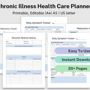 Medical Binder Chronic Illness, Chronic Illness Planner, Chronic Illness Tracker, Medical Planner Binder, Medical History, Symptom Tracker