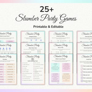 Jogos para festa do pijama, atividades para adolescentes ou pré-adolescentes, jogo de pijama para meninas, verdade ou desafio, caça ao tesouro para meninas, para imprimir