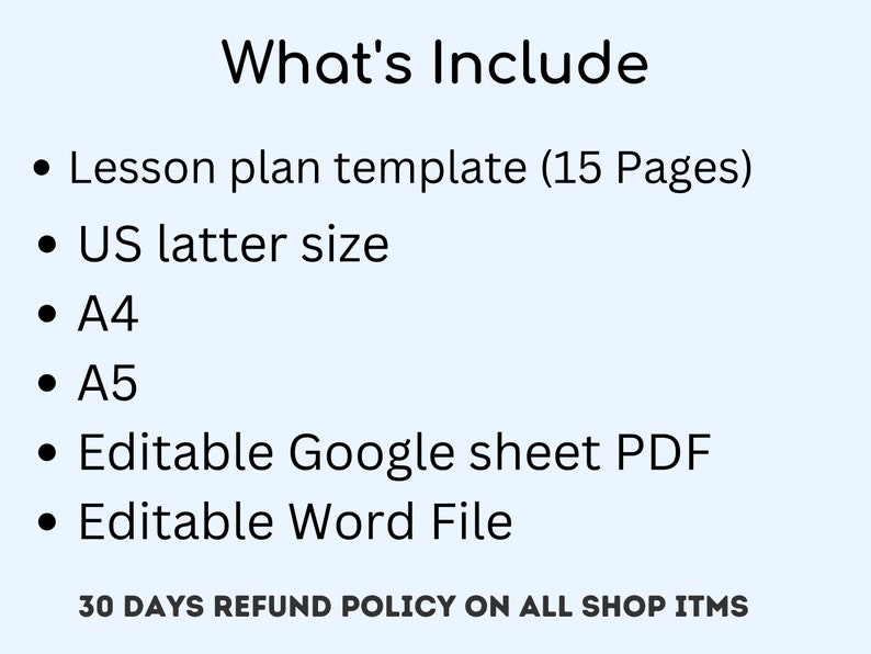 Printable Lesson Plan Template, Lesson Planner Bundle, Homeschool