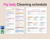 Printable Fly Lady Schedule, Editable Cleaning Schedule, Weekly Monthly Cleaning Planner, Deep Cleaning Checklist, Zone Cleaning, Printable