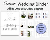 Wedding Day Binder Template Printable, Canva, Wedding Itinerary, Wedding Planner checklist, Wedding Day Timeline, Wedding Coordinator Binder