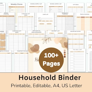 Home Binder, Household Binder, Home management Binder, Life Organizer, In Case Of Emergency Binder, Medical Binder, Family Planner, Digital