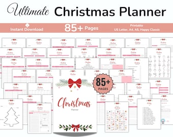 Ultimativer Weihnachtsplaner zum ausdrucken, Weihnachtsersparnisse, Familiengeschenkliste, Elfenplaner, Weihnachtsmappe, Urlaubsplanung, Weihnachtsfeier