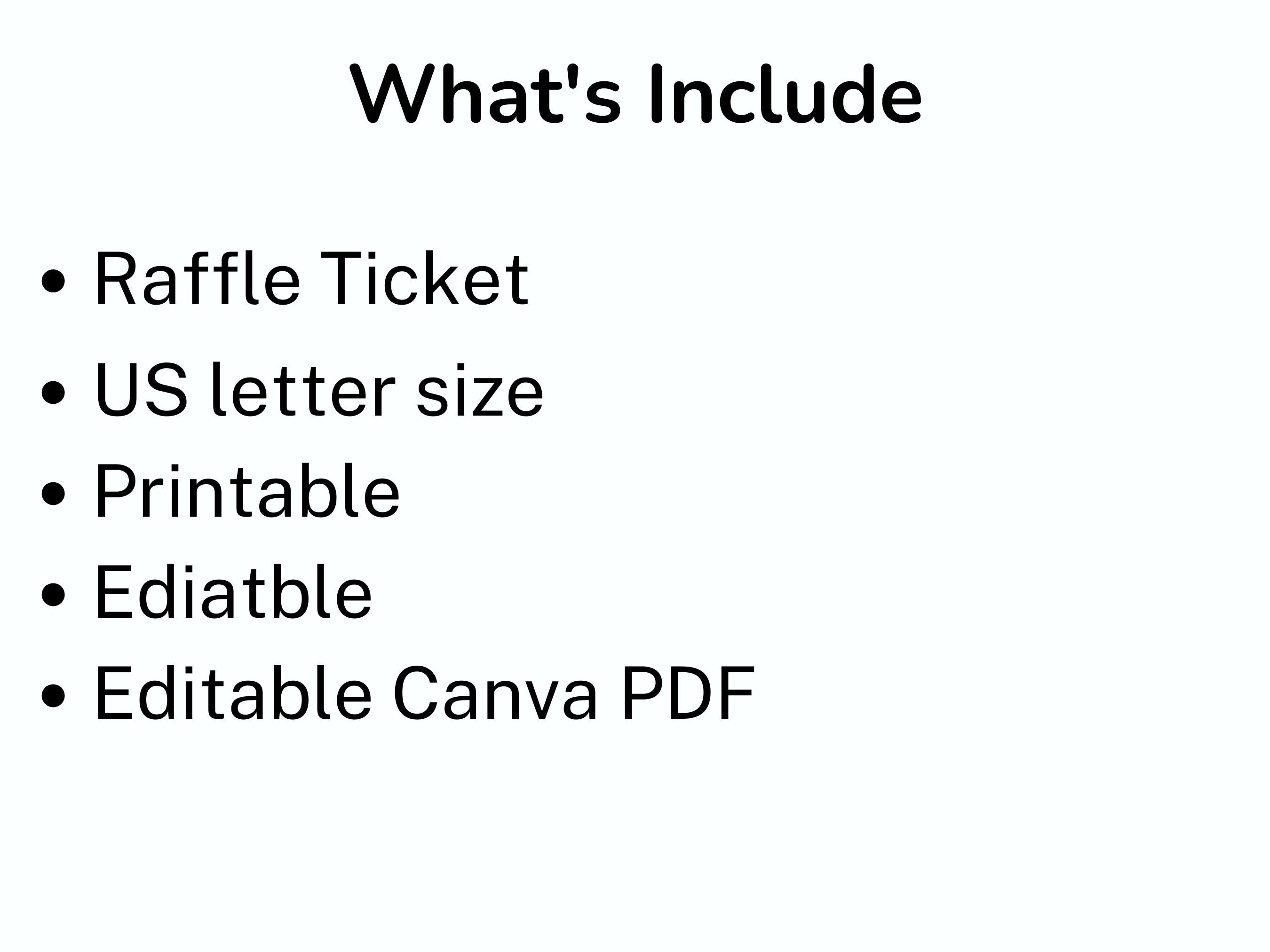 Editable Raffle Ticket Template, Enter to Win Form, Fundraiser Ticket ...