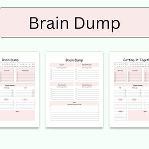 Editable ADHD Brain Dump Template, ADHD Daily Planner, Productivity ...