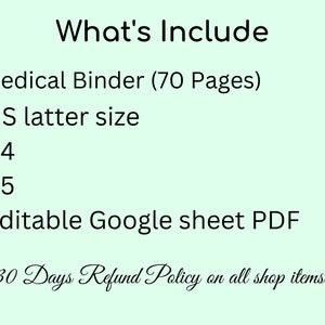 Medical Log, Medical Binder, Medical Planner Printable, Medical History Tracker, Medical Records, Medical Journal PDF, Health Binder Planner image 2