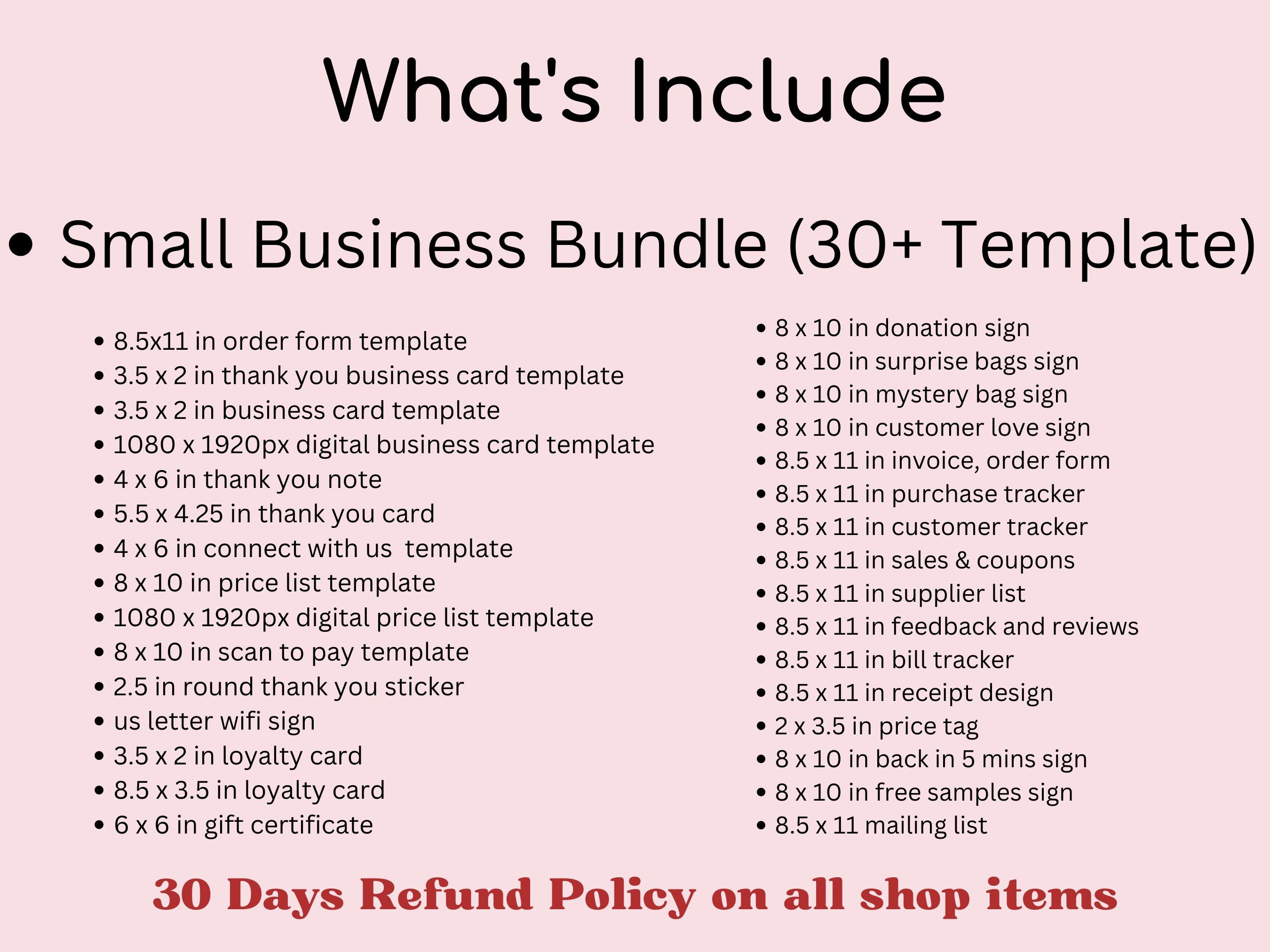 Craft Show Templates Bundle, Editable Small Business Sign Bundle, Order ...