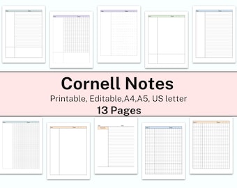 Cornell Note Taking Template *~simple~* - Etsy