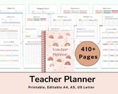 Printable Teacher Planner 2024-2025, Weekly Lesson Plans, Homeschool Planner, Teacher Agenda, Teacher Tracker, Teacher Binder, Printable PDF