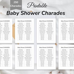 Baby Shower Charades Game: Printable Family Fun (PDF Downloadable)