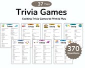 Pub Trivia Games Bundle,  Holiday Trivia Games, Thanksgiving Trivia, Family Trivia Night Game, Team Building Game, Bar Trivia Questions, PDF