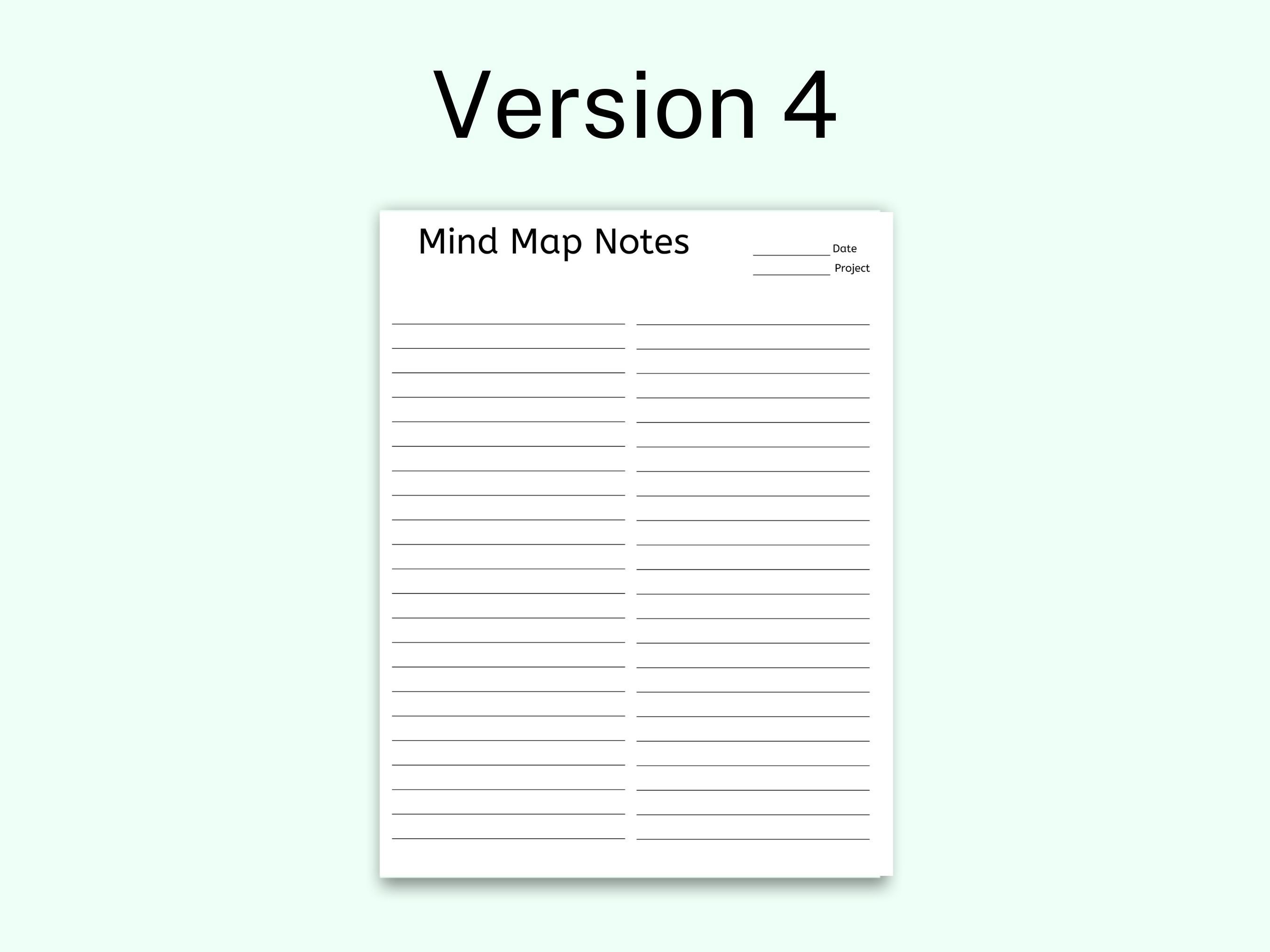 Mind Map Template, Concept Map Planner, Idea Map, Brain Dump Printable ...