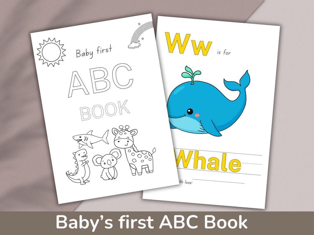 Baby First ABC Coloring Book, Baby Alphabet Book, Toddler Learning ...