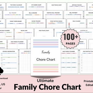 Checklist huishoudelijke taken voor meerdere kinderen, Fly Lady-schoonmaakschema, wekelijkse huishoudelijke taken, ADHD schoon huis, checklist huishouden, A4