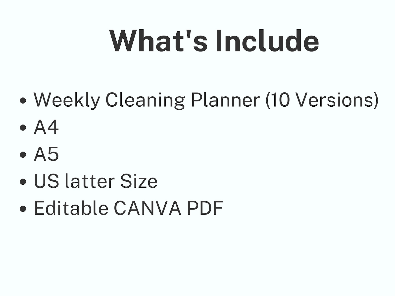 Weekly Cleaning Checklist Printable, EDITABLE Cleaning Schedule Planner