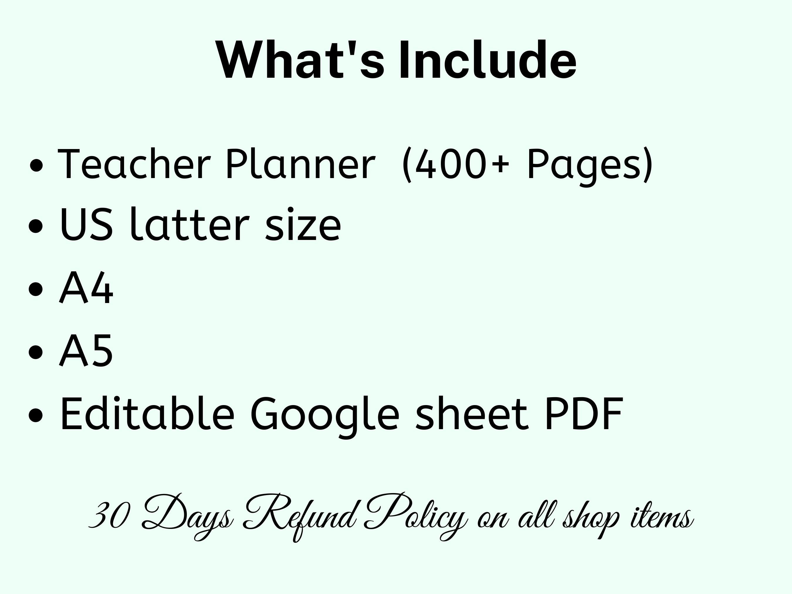 Teacher Planner 20242025, Spiral Teacher Planner, Lesson Plans