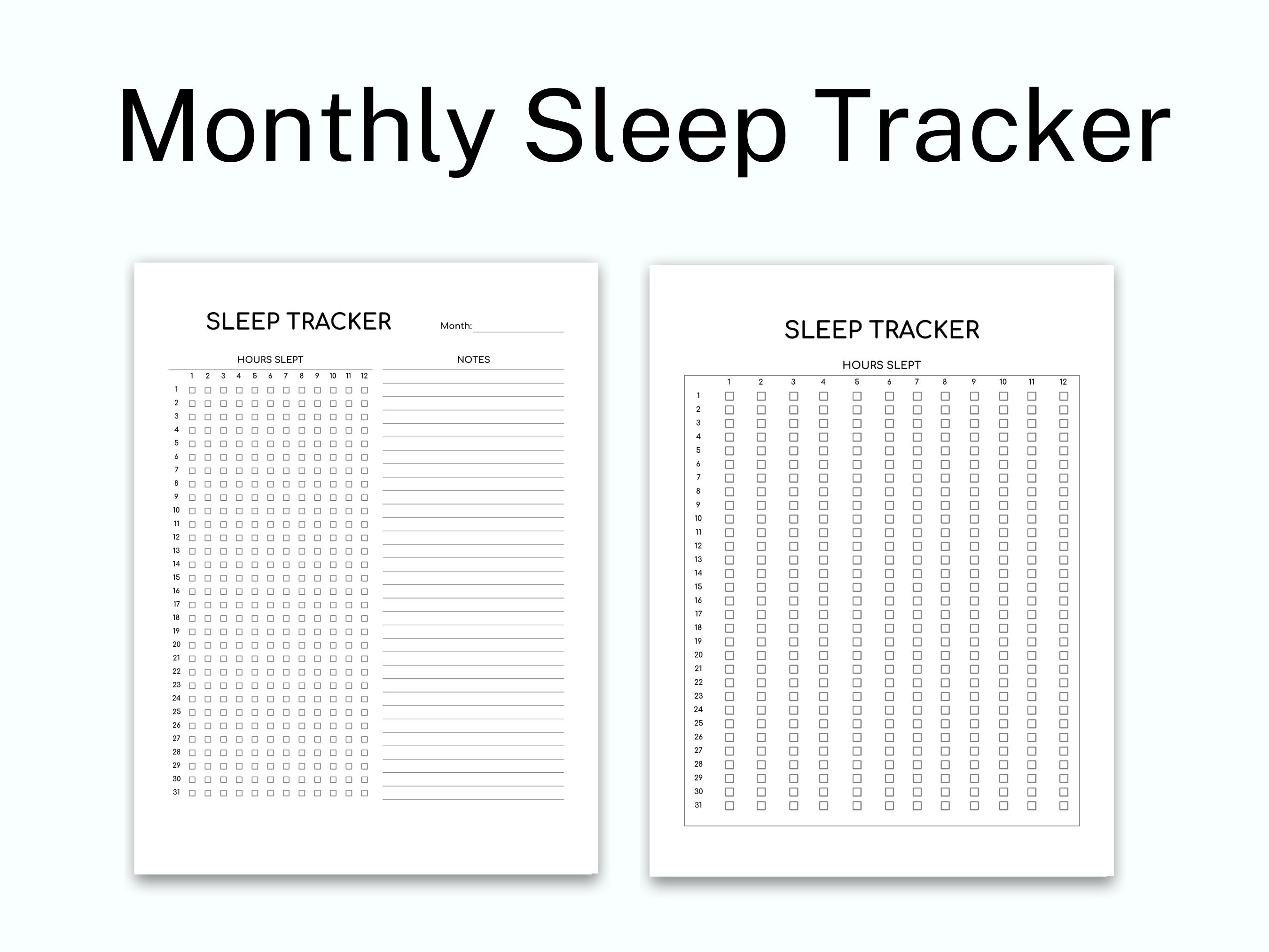 24 Hour Sleep Tracker Printable: Sleep Log & Analysis (A4, A5, US ...