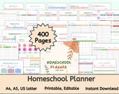 Homeschool Planner Printable 2024 2026, Homeschool Lesson Planner, Academic Planner, Teacher Homeschool Schedule, Homeschool Planner Pages