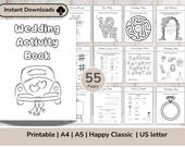 Wedding Activity Book For Kids, Wedding Color Book, Reception Table Activities, Wedding Table Fun, Kids Puzzle Book, Wedding Word Scramble