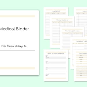 Medical Log, Medical Binder, Medical Planner Printable, Medical History Tracker, Medical Records, Medical Journal PDF, Health Binder Planner image 5