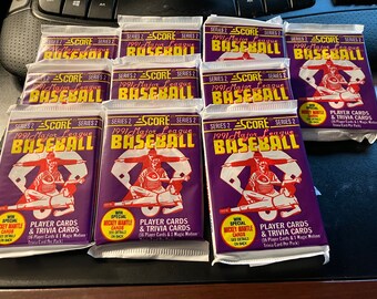 SCORE Lot of ten (10) 1991 MLB Series 2 packs