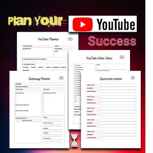 YouTube Content Planner | Downloadable PDF for Creators