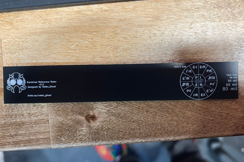 Electrical Reference Ruler - Etsy