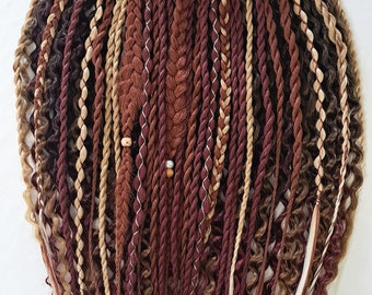 JERICHO Dreads, Braids and Soft Curly Extensions. Natural Boho style. Bohemian curly dreads, wavy dreads, synthetic dreadlocks, crochet