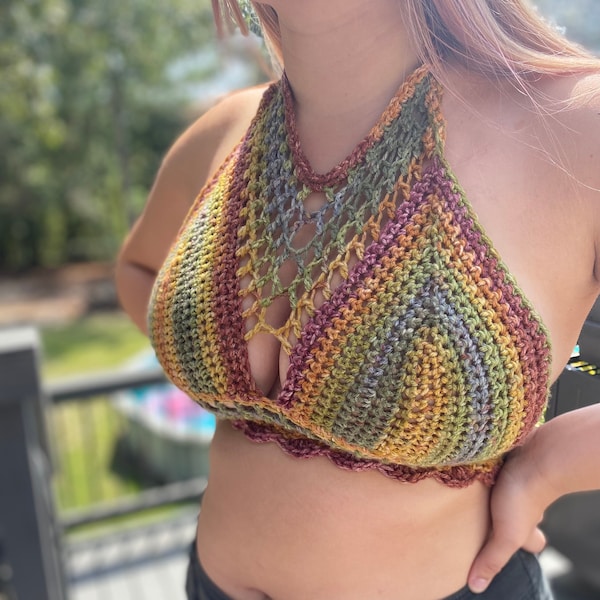 Crochet Halter Cage Top