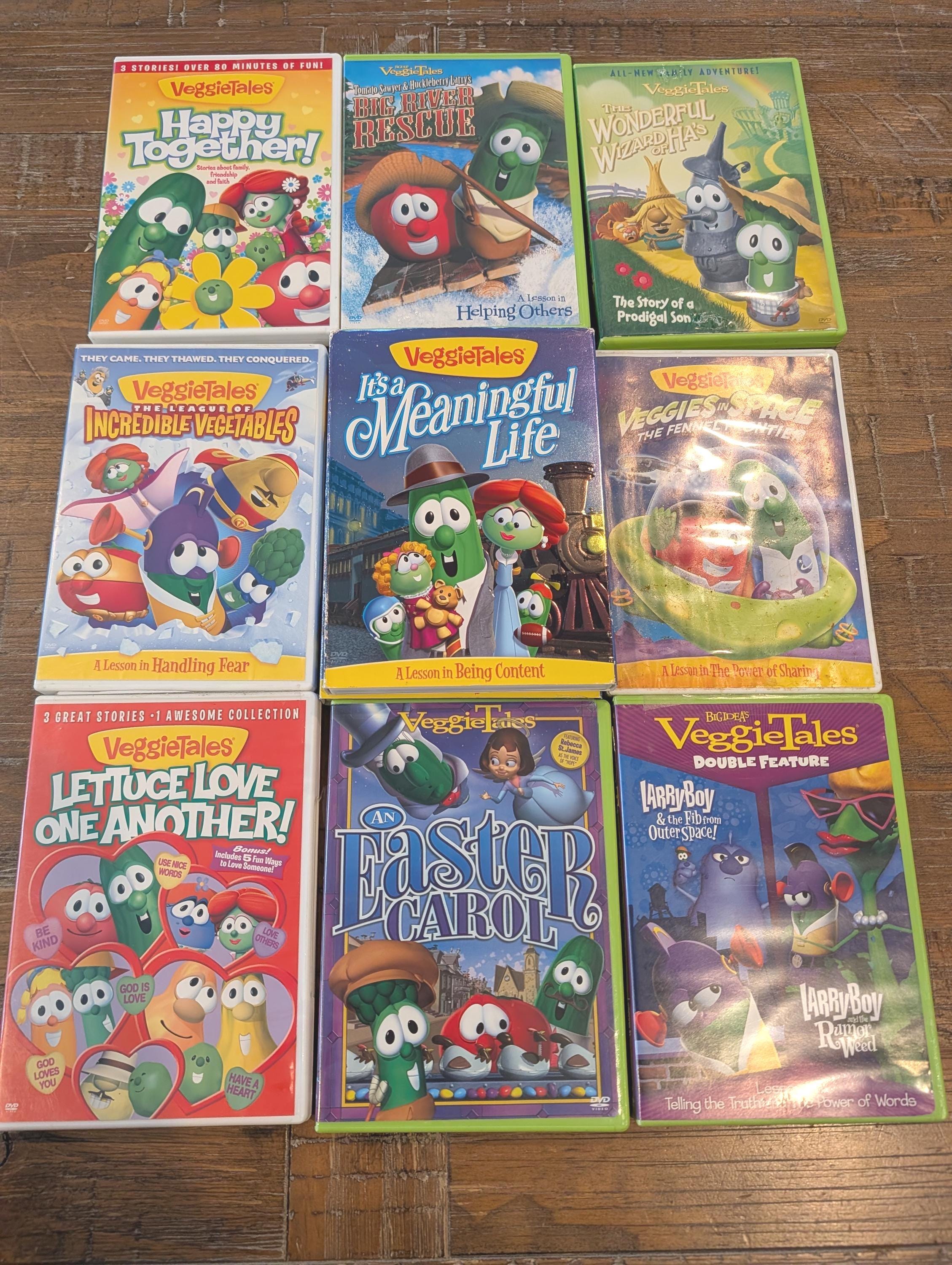 Veggie Tales Dvds / Sold Individually / Christian Values Dvds