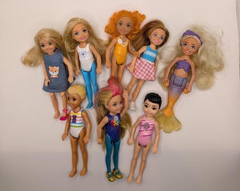 Barbie Chelsea Kelly Lot of 9 Dolls