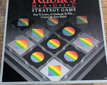 1987 Rubik's Magic Board Game by Matchbox & Irwin // 1980s Strategy Game // Family Game Night