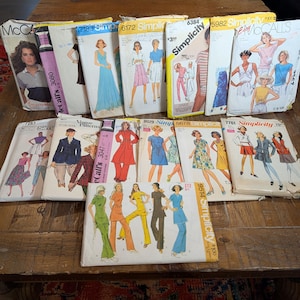 Vintage Sewing Patterns - 1960s-80s Simplicity McCall's Butterick - Women's Size 12