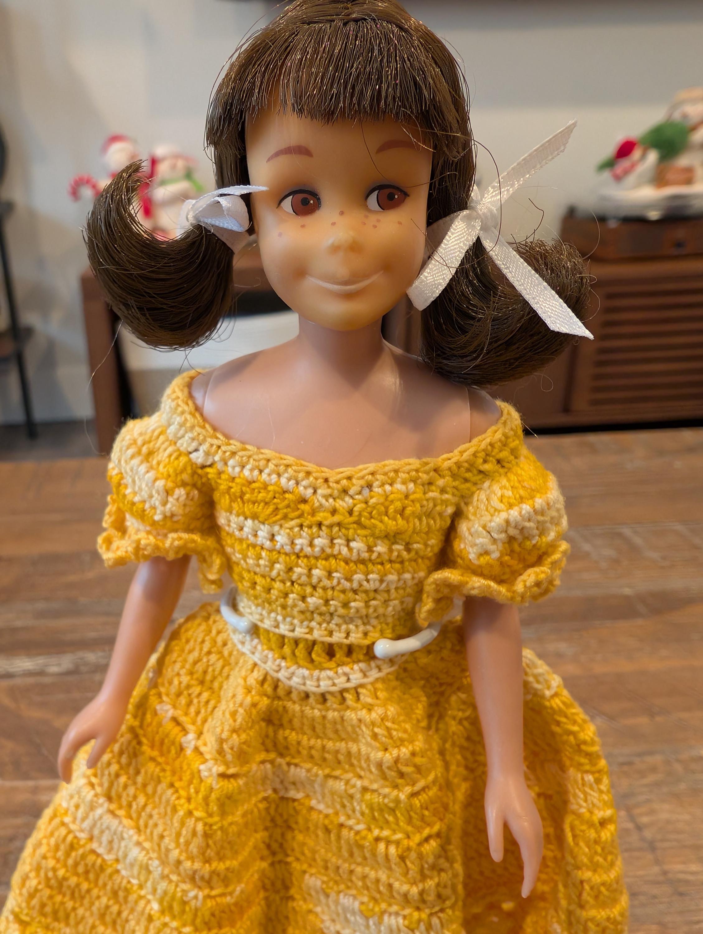 Vintage 1963 Mattel Skooter Barbie Doll Brunette Pigtails