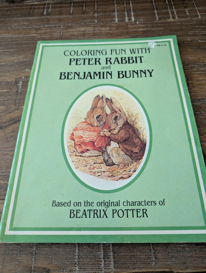 Vintage 1980's Peter Rabbit and Benjamin Bunny Coloring Book - New - Etsy